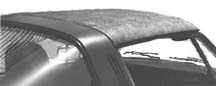 Targa roof skin available in smooth or heavy grain
