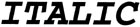 896005 Italic Upper Case Font