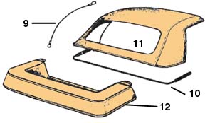 thumbnail image 2 of Jaguar XJS Convertible Top Tension Cable Set (BEC1359 & BBC8162) For 89-96 Models 2 of 4